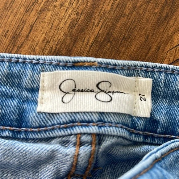 Jessica Simpson light wash blue denim jeans button fly flirt straight boot sz 27 - Picture 4 of 15